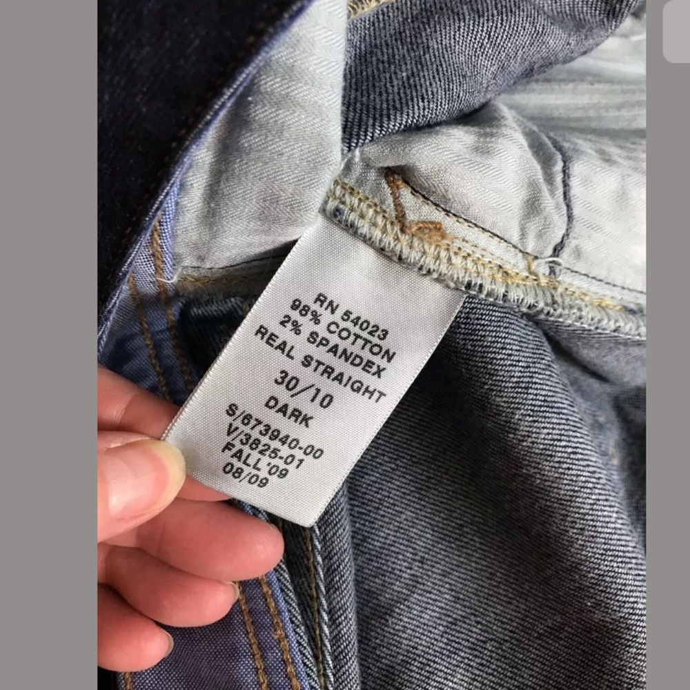 GAP 1969 Real Straight Denim Jeans Dark Wash - Picture 10 of 11